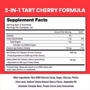 OEM 60 Vegan Gummy Candy Suplemento dietético 3000mg Tarta de cereza Extrato de gomitas com Semilla de apio - Product Image 2