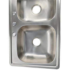 Lavello da <span class=keywords><strong>Cucina</strong></span> in Acciaio Inox dal Design Classico con Doppia Vasca, Dimensioni 840mm*480mm - Product Image 5