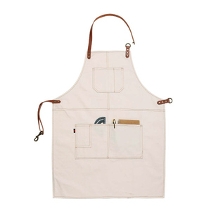 Tablier en coton à grande poche et sangle réglable, style coréen, pour hommes et femmes, idéal pour la cuisine, la maison ou comme tablier de barista en jean - Product Image 3