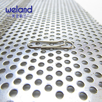 WELAND Tôle perforée en aluminium à mailles diamantées, perforation métallique micro-perforée, galvanisée, maille perforée de 1,5 mm