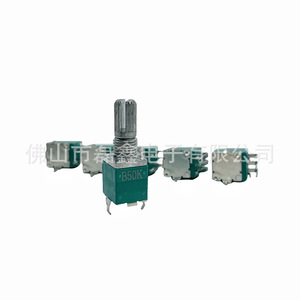Potenciómetro Rotatorio Rv097 de 50K Ohmios, Patas Verticales Curvadas, con Interruptor, para Electrónica - Product Image 2