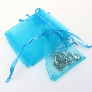 Bolsas de Organza Transparentes al por Mayor de 10x15 cm, Bolsas de Regalo con Cordón, Bolsitas de Organza para Joyería con Impresión de LOGO - Product Image 5