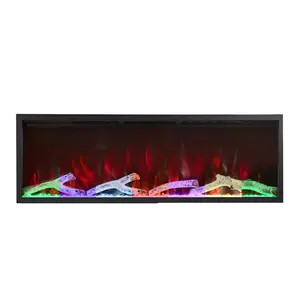 Moloney Creat-X 70inch CE proved color changing flame portable panel insert in wall with DIY pebbels electrical fireplace