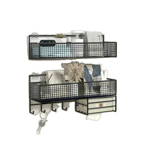 Wall-mounted storage rack, no drilling required, a must-have for dormitory storage, perfect for college students' bedsides and - Product Image 1