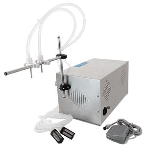 Machine de remplissage automatique de liquides à 1 tête de pompe pour l'alcool, les boissons, le lait, l'emballage de petites quantités pour rapports vidéo - Product Image 1