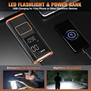 Compresor de Aire Portátil Recargable para Neumáticos, Mini Compresor Digital con LED para Automóvil, Inalámbrico y Pequeño - Product Image 5