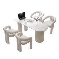 Ensemble de chaises de conférence modernes de style luxueux, fauteuil individuel couleur crème, mobilier écologique pour la maison, salon, chambre à coucher
