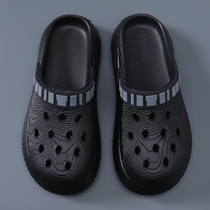 Men's Women's Crocs Sandals Thick Sole 3.5cm <b>Heel</b> Height Non-slip Breathable Outdoor Wear EVA <b>Closed</b>-<b>Toe</b> Summer Shoes - Product Image 4