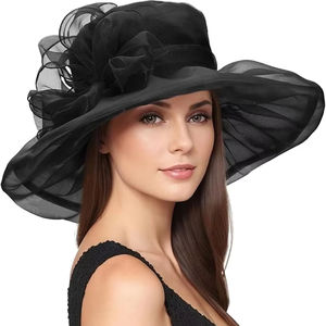 Chapeaux de Derby Kentucky élégants pour femmes 2026 – Chapeaux de cérémonie en organza pour thé et mariage victorien – Fascinator - Product Image 1