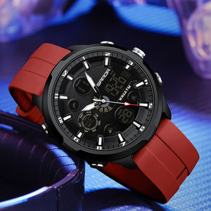 Reloj Deportivo Digital para Hombre SANDA 9053, Movimiento de Cuarzo LED, Tres Agujas, Resistente al Agua 50M, Correa de Goma, Alarma, Cronógrafo - Product Image 2