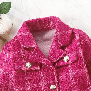 4-7 yıl sonbahar ve kış 2025 kız ekose elbise çocuk tatlı küçük koku kalınlaşmış takım etek + şapka 3-piece Set - Product Image 4