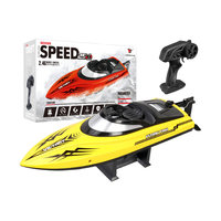 Jouets télécommandés personnalisés à 2,4 GHz avec éclairage de navigation nocturne, bateau à moteur électrique RC haute vitesse