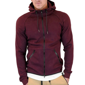 Sudadera con capucha extragrande de algodón para hombre, 500 g/m², de forro polar grueso, con cremallera completa y diseño de cremallera. - Product Image 2