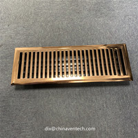 Grille de ventilation au sol pour système de CVC, en métal, pour récupération d'air, registre de sol