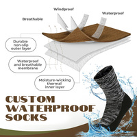 Chaussettes de sport en coton de marque haut de gamme pour hommes, logo extérieur, vente en gros, designer OEM, chaussettes imperméables, marque personnalisée, chaussettes personnalisées