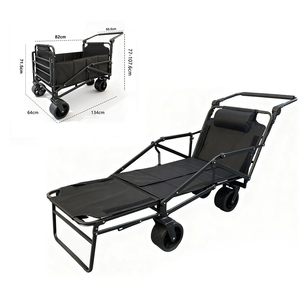 <span class=keywords><strong>Chariot</strong></span> <span class=keywords><strong>de</strong></span> camping portable 2-en-1 à dégagement rapide, lit pliant, chaise longue, <span class=keywords><strong>chariot</strong></span> utilitaire pour le camping, la <span class=keywords><strong>plage</strong></span> et le jardin - Product Image 1
