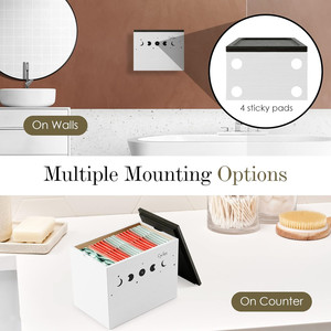 Boîte porte-<span class=keywords><strong>tampon</strong></span> en bois de bambou pour salle de bain stockage de serviettes hygiéniques coton tampons organisateur produit féminin étui - Product Image 4