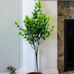 Piante Artificiali <span class=keywords><strong>di</strong></span> <span class=keywords><strong>Pioppo</strong></span> Verde all'Ingrosso, Decorazione Ecologica e Durevole per Casa, Parete, Scrivania, Matrimoni e Capodanno - Product Image 3