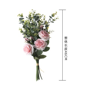ช่อดอกไม้ประดิษฐ์กุหลาบยูคาลิปตัส CallaFloral ตกแต่งงานแต่งงานสไตล์ INS สมจริง สำหรับอีคอมเมิร์ซข้ามพรมแดน - Product Image 4