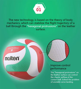 Balón de Voleibol de PVC Fundido de Alta Calidad, Tamaño 5, Tacto Suave, Venta al por Mayor Directa de Fábrica a Bajo Precio - Product Image 4