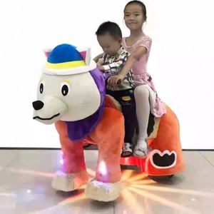 Unisex Electric Kids Plush Ride-On <b>Toy</b> Animals in Mall Horse Dog <b>Panda</b> Bear-Coin Operated Kiddie Rides - Product Image 2