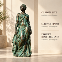 Sculpture de femme en bronze, statue d'art personnalisée, figurine de collection, décoration extérieure, cadeau