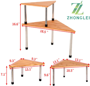 Épices de cuisine Garde-Manger Armoire De Stockage Séparable 2-Tier Etagères D'angle Comptoir <span class=keywords><strong>Étagère</strong></span> pour Salle De Bain Organisateur Cosmétique - Product Image 4