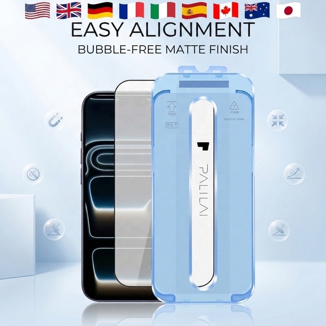 Gamer Smooth AG Matte Screen Protector with Smart Installation Tool for iPhone 17 16 15 14 13 12 11 Pro Max Dust Bubble Free