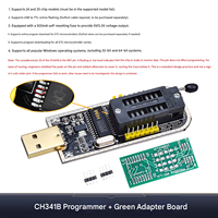 Programmateur USB CH341A Or de Luxe pour la programmation de puces SPI FLASH BIOS des séries 24 et 25, réparation de cartes mères, routeurs et cartes LCD TV
