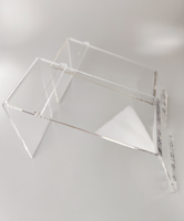 Présentoir acrylique transparent de support de chaussure pour le modèle d'étagère au détail en plastique de luxe de magasin et de supermarché