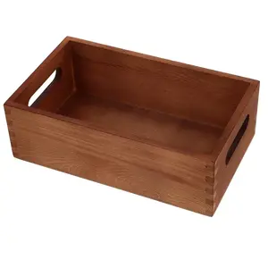 Деревянный ящик с ручками, деревянный ящик для хранения, деревянный ящик, декоративные деревянные корзины для фруктов и овощей