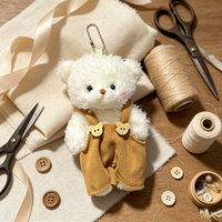 Porte-clés en peluche mignon avec son couineur, jouet en tissu, cadeau personnalisé pour machine à griffes