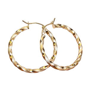 Orecchini a Cerchio Grandi Intrecciati per Donne, Stile Vintage, Orecchini Rotondi per Uso Quotidiano e Feste, Gioielli alla Moda - Product Image 5