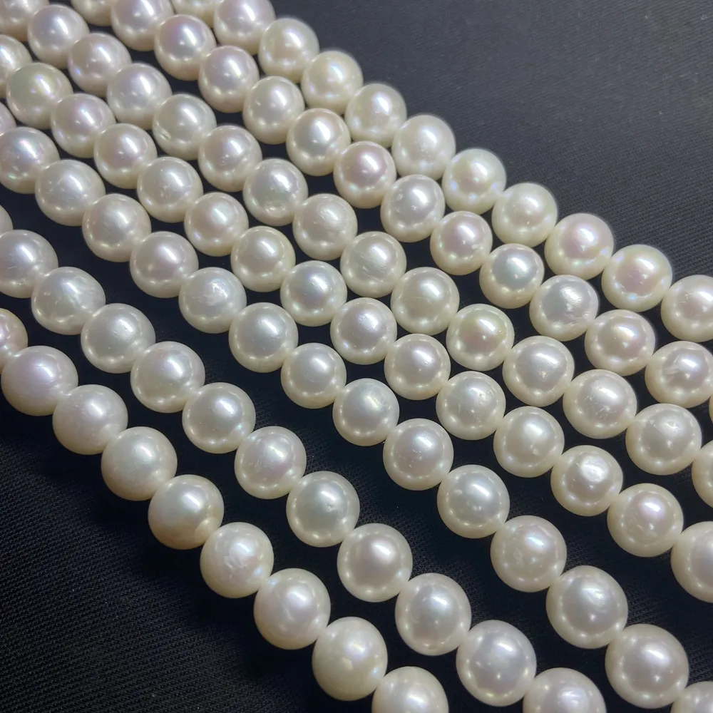 HQ — collier de perles d'eau douce en vrac, cordon de qualité, AAA AAAAA, perles naturelles, 5-6mm, nouvelle collection