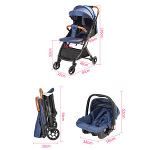 Fábrica al por mayor 3-en-1 cochecito de bebé seguro EVA rueda <span class=keywords><strong>medio</strong></span> dosel asiento <span class=keywords><strong>cuatro</strong></span> ruedas amortiguador marco de plástico cinturón seguro - Product Image 2