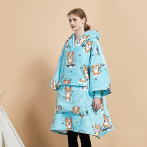 Sweat-shirt surdimensionné en sherpa pour hommes et femmes, avec poches géantes - Product Image 3