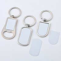 Porte-clés et ouvre-bouteilles promotionnels en acier inoxydable en gros, porte-clés personnalisés par sublimation pour événements