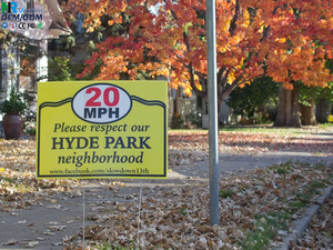 Custom Slow Down Yard Signs | Neighborhood Safety Lawn Signs | 18x24 Double Sided Outdoor Security Signage with Metal Stakes - Product Image 1
