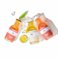 Aangepaste lege glazen flessen met schroefdop (250ml, 350ml, 500ml) voor koudgeperste sappen, dranken, frisdrank, melk en koffie.