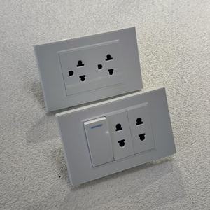 120*76 điện PC bàn chải trắng tường Rocker chuyển đổi chúng tôi tiêu chuẩn 250v16a 1/2/3/4 gang 13A phổ ổ cắm Việt Nam, Đài Loan Thái Lan - Product Image 2