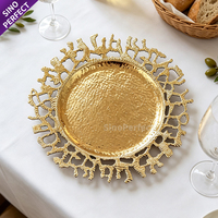 Assiettes de Présentation en Plastique Doré Élégantes pour Événements, Mariages, Hôtels et Restaurants - Vente en Gros Usine