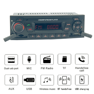 Radio de coche universal, reproductor MP3 de un solo DIN, 12V, 24V, Radio FM, entrada auxiliar, audio estéreo HMD301 - Product Image 3