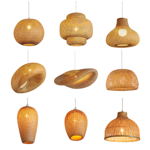 Lampes suspendues modernes faites à la main en rotin plafonnier en <span class=keywords><strong>bois</strong></span> <span class=keywords><strong>suspension</strong></span> <span class=keywords><strong>lanterne</strong></span> en bambou <span class=keywords><strong>suspension</strong></span> pour la décoration intérieure éclairage - Product Image 4