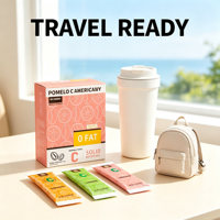 3 smaken Fruit C Americano instantkoffie set, met vitamine C verrijkte Arabica zwarte koffie, vetvrij warm & koud koffiebereiding