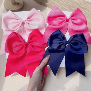 Large Solid Elastic Hairpins with Cartoon Bows New Boutique Baby Girls' Hair Accessories Perfect Gift <b>Synthetic</b> <b>Leather</b> - Product Image 2
