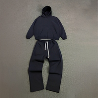 Ensemble sweat à capuche et pantalon de survêtement 100 % coton pour homme, grande taille, pull à capuche, survêtement de haute qualité, streetwear décontracté d'hiver
