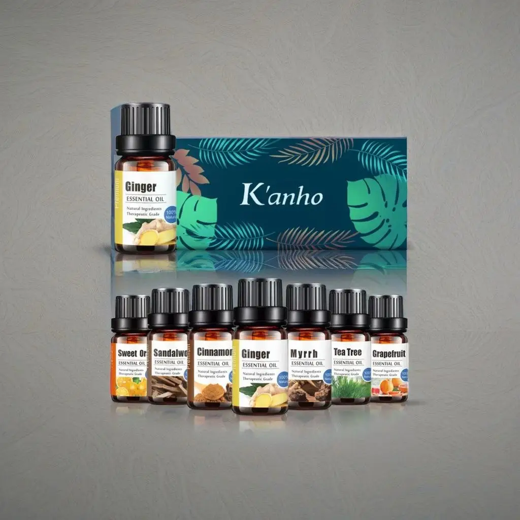 Kanho Camomila Eucalyptus Jasmim Óleos Essenciais Para Umidificador Difusor Rosemary Lemongrass Ginger Lavanda Óleos Perfumados