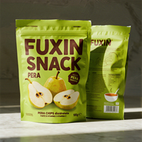 Sachet d'emballage alimentaire personnalisé en plastique composite imprimé avec fermeture éclair, pour fruits secs, chips et snacks