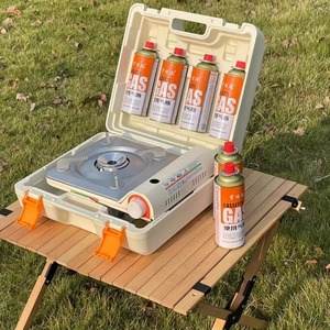 Boîte de rangement pour cuisinière à gaz portable, 7 pouces, légère, pour camping en plein air, blanche - Product Image 1