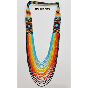 Collar de Flecos de Cuentas de Vidrio Tribales Multicolores de Primera Calidad, Joyería de Moda Hecha a Mano, Regalo Único para Mujer, Accesorio - Product Image 1